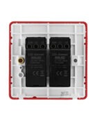 Cherry Red Arlec Rocker double dimmer switch back