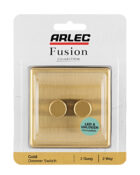 Gold Arlec Fusion double dimmer switch packaging