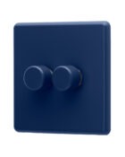 Galaxy Blue Rocker double dimmer switch angle