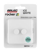 Ice White Arlec Rocker double dimmer switch packaging