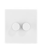 Ice White Arlec Rocker double dimmer switch front