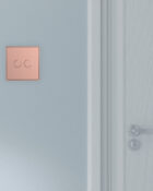 Rose Gold Arlec Fusion double dimmer switch on wall