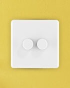 Ice White Arlec Rocker double dimmer switch on