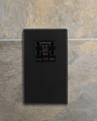 Jet Black Arlec Fusion Shaver Socket in bathroom