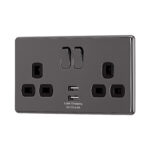 Black Nickel Arlec Fusion USB switch angle