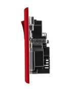 Cherry Red Arlec Rocker USB double socket profile