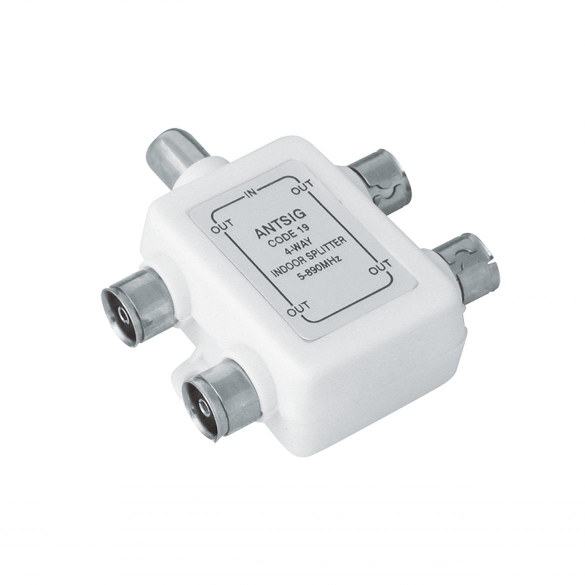 Ellies Premium PAL TV Antenna Splitter – 1 Male Plug To 2 Female Sockets, Model TVA28