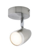 Vector LED single spotlight satin nickel