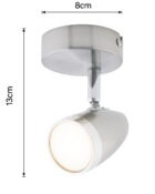 Vector LED single spotlight satin nickel 4