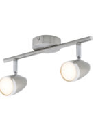 Vector LED spotlight 2 lamp bar satin nickel