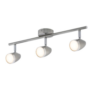 Vector LED spotlight 3 lamp bar satin nickel