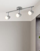 Vector LED spotlight 3 lamp bar satin nickel 2