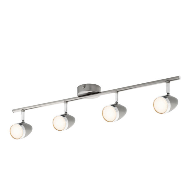 Vector LED spotlight 4 lamp bar satin nickel