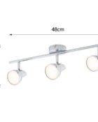 Apollo LED spotlight 3 lamp bar chrome 4