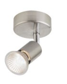 Brushed stainless steel single spotlight Rochdale