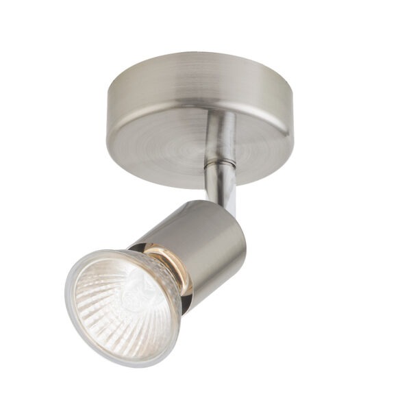 Brushed stainless steel single spotlight Rochdale