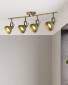 Ditavon spotlight 4 lamp bar antique brass 2