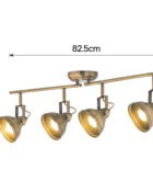 Ditavon spotlight 4 lamp antique brass 4