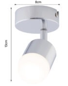 Pallas LED spotlight single polished chrome 4