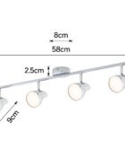 Apollo LED spotlight 4 lamp bar chrome 4