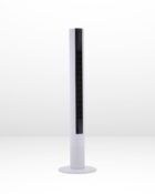 38 Inch Digital Touch Screen Slimline Tower Fan with Remote Control White