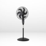 18 Inch Oscillating Pedestal Fan with Remote Control Black