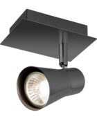 Swansea single spotlight black nickel