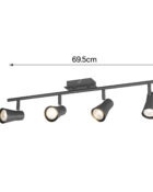 Swansea spotlight black nickel 4 lamp 4