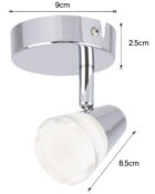 Rhea single spotlight polished chrome 5