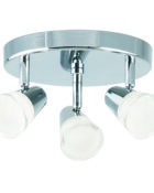 Rhea 3 lamp plate spotlight polished chrome