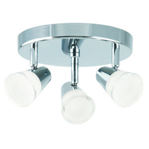 Rhea 3 lamp plate spotlight polished chrome