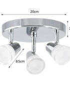 Rhea 3 lamp plate spotlight polished chrome 5