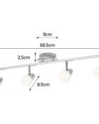 Rhea 4 lamp bar spotlight polished chrome 5