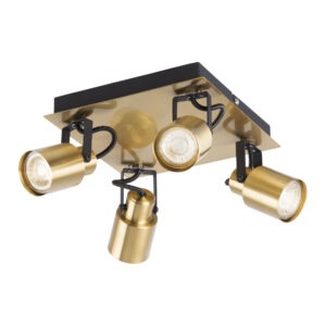 Lucy four lamp plate spotlight gold