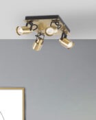 Lucy four lamp plate spotlight gold 2