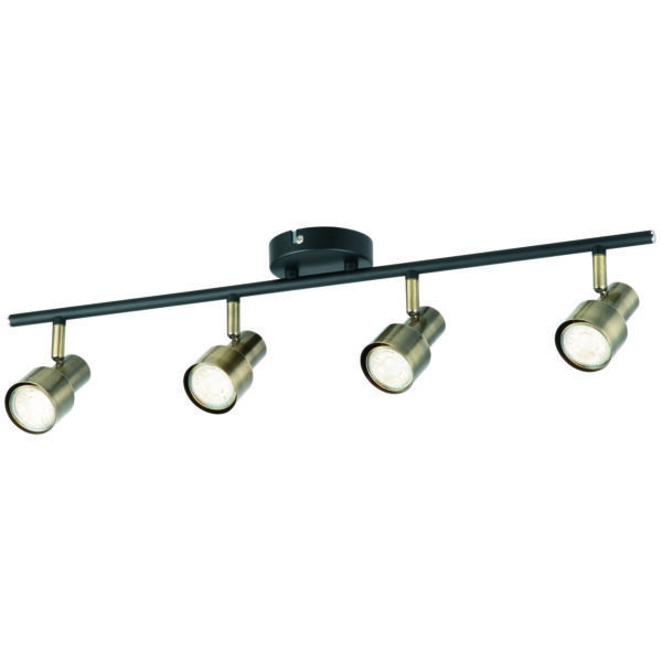 Noah 4 lamp bar spotlight antique brass