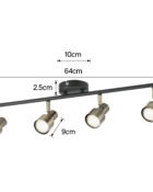 Noah 4 lamp bar spotlight antique brass 4