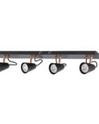 Emma 4 lamp spotlight bar black and copper