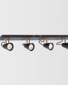 Emma 4 lamp spotlight bar black and copper 2