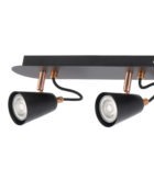 Emma 4 lamp spotlight bar black and copper 4