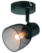 Emily single lamp spotlight black