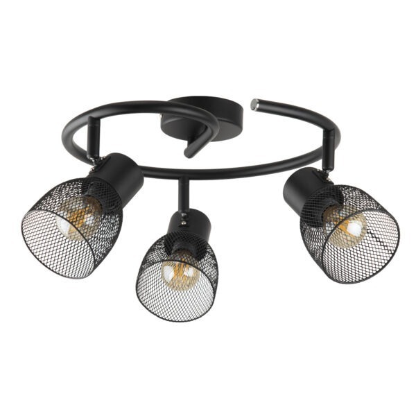 Emily 3 lamp ring spotlight black