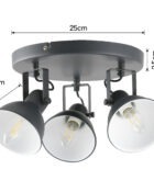 Alfie 3 lamp spotlight powdered grey 5