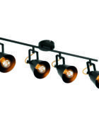 Black spotlight, Abigail 4 large lamp bar