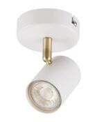 Thorpe single spotlight white and gold