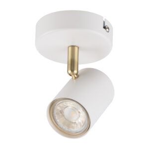 Thorpe single spotlight white and gold