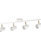Thorpe spotlight 4 lamp bar white and gold