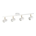 Thorpe spotlight 4 lamp bar white and gold