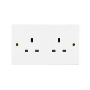 Unswitched Socket 2 Gang 13A
