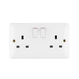 Switched Socket 2 Gang SP 13A
